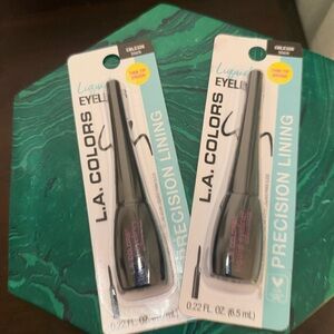 2x Lot L.A. Colors Precision Black Liquid Eyeliner